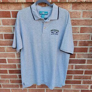 Vintage Big Dogs Polo Shirt Men's Size XL Embroidered Logo Y2K Grey